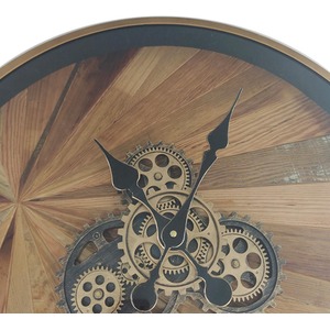 Vanity Living Rustic Natural Wood Wall Clock - Brown by Vanity Living