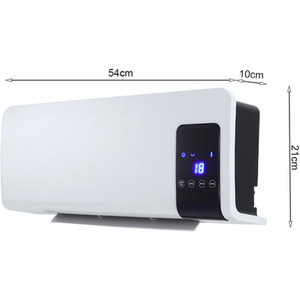 Wall Mounted Electric Heater with Remote Control - White by Livingandhome