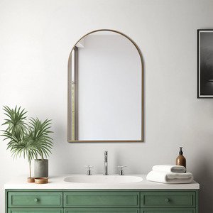 Arch-Shape Metal Framed Bathroom Wall Mirror by lifeideas
