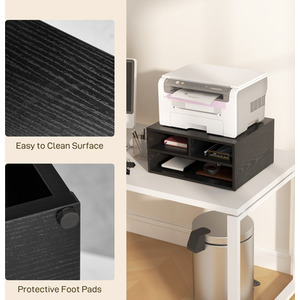 HOMCOM 2 Tier Desktop Printer Stand - Black by HOMCOM