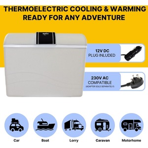 Koolatron 12V Electric Cool Box 42L Portable Cooler Warmer Camping Car Fridge - Grey by Koolatron