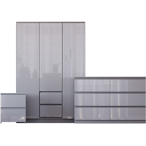 Vida Designs Glinton 3 Piece FSC Bedroom Set - Grey by Vida Designs
