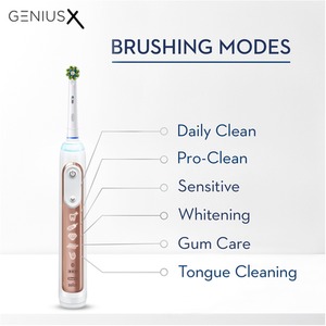 Oral-B Genius X Rose Gold Electric Toothbrush With Travel Case - Rose Gold by Oral-B