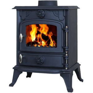 5KW Single Woodbuner Stove - Black by HEATSURE