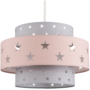 Weaver Pink Ceiling Pendant Shade - Pink by ValueLights