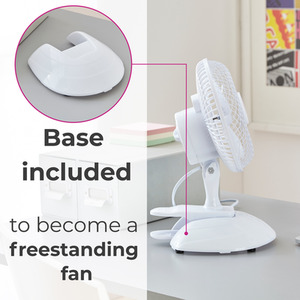 Neo Mini Clip Base Mount Desk Fan - White by Neo