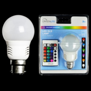 BC LED Colour-Changing Bulb With Remote