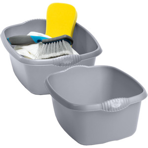 Rectangular Silver Essential Washing Up Bowl - Silver by STORM TRADING GROUP