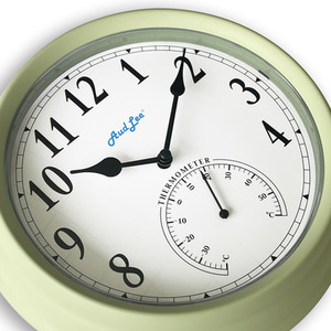 Pololio Wall Clock with Thermometer by Audlee