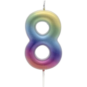 Metallic Rainbow Numbered Candle 0-9 Set by My Party