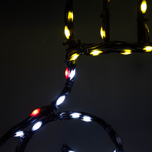 Christmas Bauble with 245 LEDs in Red and White - Black by Samuel Alexander