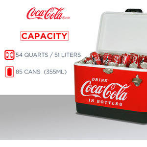 Coca-Cola Ice Chest Cooler 51L - Red by Koolatron