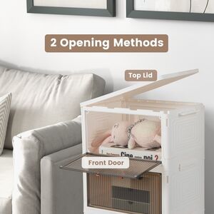 3-Drawer Stackable Shoe Storage Organiser - White by Costway