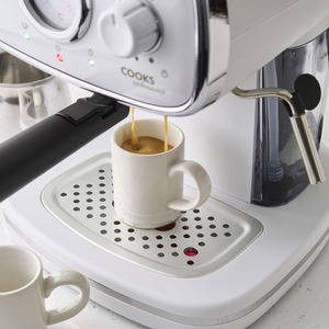 15-Bar Retro Espresso Coffee Machine - White by Cooks Professional