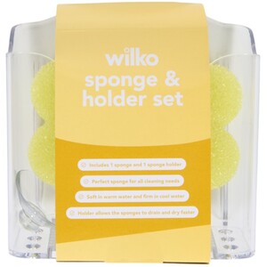 Sponge and Holder Set - Yellow