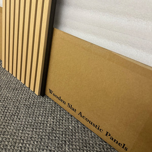 4x Wood Acoustic Slatted Wall Panels - Natural Oak by Aluxo