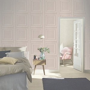 Beaded Wood Panel Realistic 3D Effect Panelling Wallpaper - Grey by Rasch