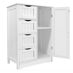 Bathroom Floor Cabinet With 4 Drawers - Whtie by Wyld and Coco