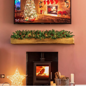 4FT Pre-Lit Artificial Garland - Green by Marco Paul