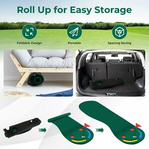 Golf Putting Green Set - Green by Costway