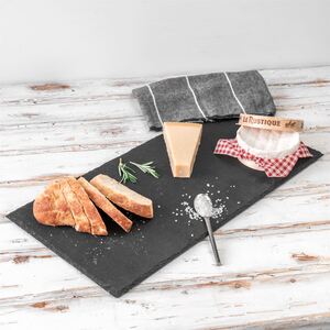 Rectangle Slate Dinner Plate - 29 x 12cm - Grey / 30cm / 29.5cm / 6 by Argon Tableware