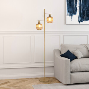 Micah Floor Lamp - Champagne and Gold