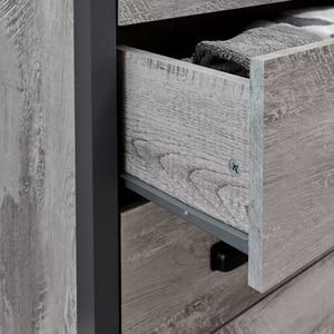 Grey 4 Piece Set 3 Door Wardrobe 4 drawer chest and 2 Bedside Tables - Grey by Wyld and Coco