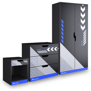 X Rocker Octane Furniture Set - Black / Blue by X Rocker