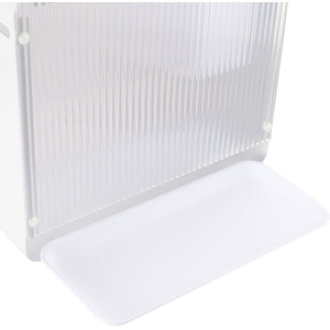 Acrylic Knife and Utensil Holder with Drain Tray - white / 11cm by Livingandhome