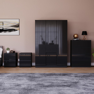 Vida Designs Glinton 4 Piece FSC Bedroom Set - Black by Vida Designs