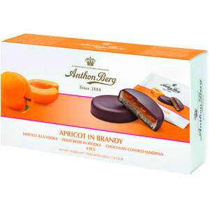 Anthon Berg Apricot in Brandy Marzipan in Dark Chocolate - Orange by Whittlestons Confectionery