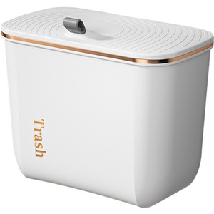 Hanging Kitchen Waste Bin with Lid - Pearl White / 7l by lifeideas