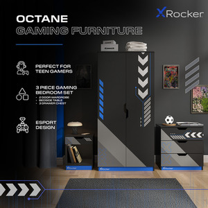 X Rocker Octane Furniture Set - Black / Blue by X Rocker