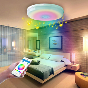 Wi-Fi Ceiling Lights 24W, RGBWWW, Dimmable with Bluetooth Speaker - Neutral by EnerJ Smart