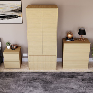 Denver Bedroom Set (2 Drawer Bedside, 3 Drawer Chest, 2 Door 2 Drawer Wardrobe) by Vida Designs