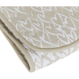 Gold Heart Double Oven Glove - Natural