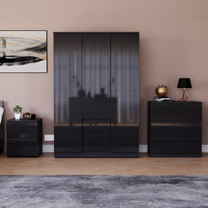 Vida Designs Glinton 3 Piece FSC Bedroom Set - Black by Vida Designs