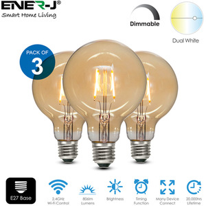 Wi-Fi Ceiling Lights 24W, RGBWWW, Dimmable with Bluetooth Speaker - Neutral by EnerJ Smart