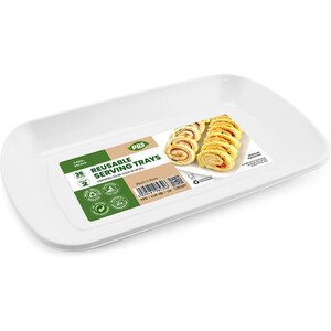 Pack of Two Plastic Serving Trays