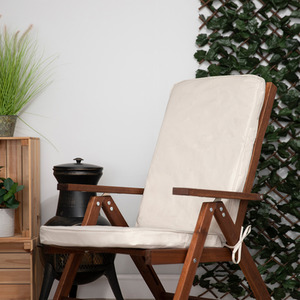 Icon Indoor Outdoor Chair Cushion with High Back - White / 4 by Icon