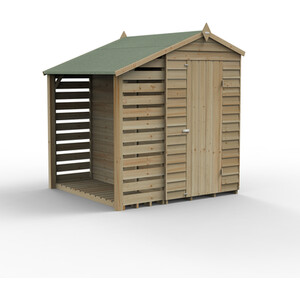 4LIFE 4×6 Apex Shed with Lean To - No Installation / 0 by Forest Garden