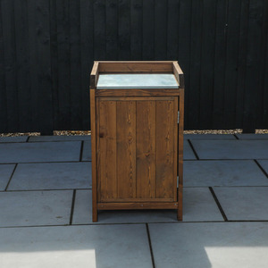 Wooden Outdoor Kitchen Cabinet Pressure Treated - Brown by Waltons