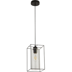 Black Frame Single Pendant - Black by Lighting Collection