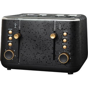 Kaiseki Black Four Slot Toaster