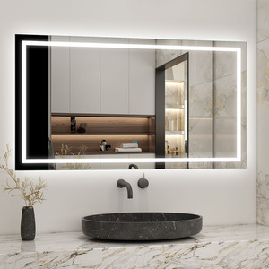 LED Illuminated Bathroom Mirror with Demister Pad by AicaBathroom