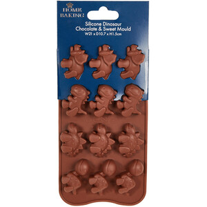 Silicone Dinosaur Chocalate and Sweet Mould - Brown