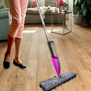 Spray Mop With Microfibre Cloth - Purple by Roseley