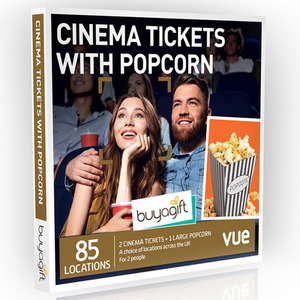 Cinema Tickets with Popcorn Gift Experience Box - White by Buyagift