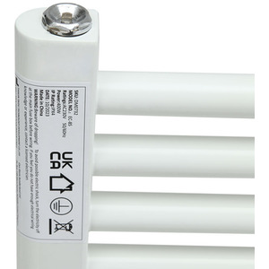 Stainless Steel Electric Towel Radiator Warmer - White / 120cm by Livingandhome