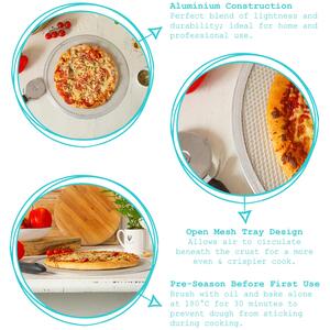Aluminium Pizza Screen Pack of 2 - Silver by Argon Tableware